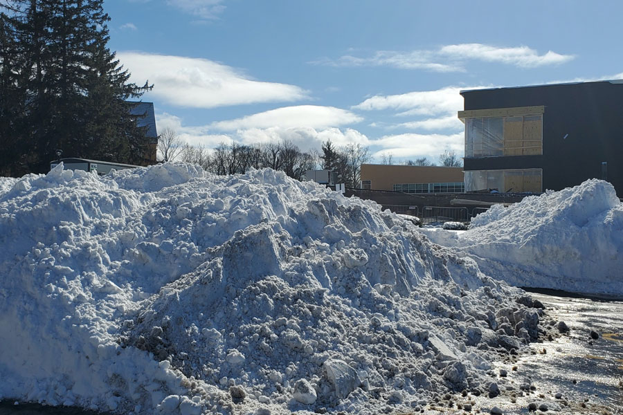 Snow didn't stop the wrestling team from being able to make it to campus on Feb. 16 for practice. 