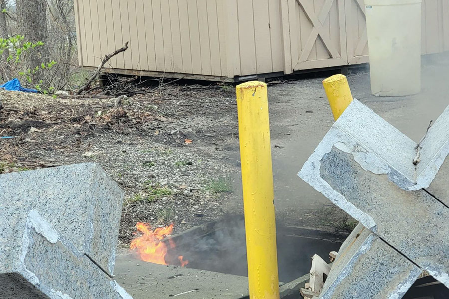 A small fire and a campus-wide power outage were the result of a transformer explosion on March 30 at 6:15 p.m.