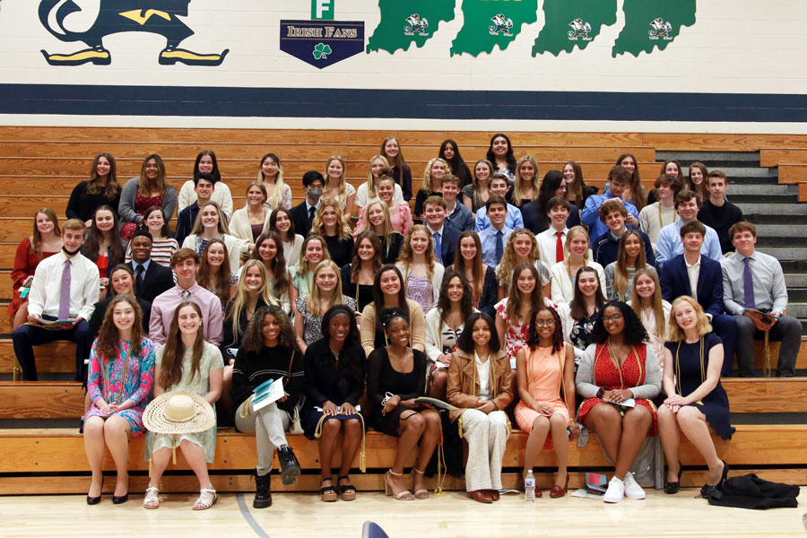 New members of the National Honor Society participated in the induction ceremony on April 11 in the Welch Activity Center. 