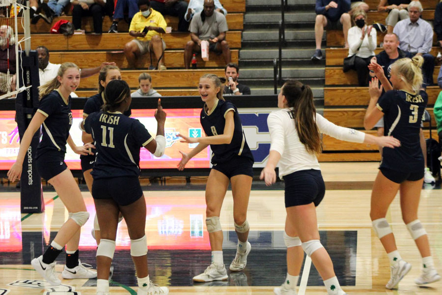 The volleyball team, in action in the Welch Activity Center earlier this season, will face North Central on Oct. 16 at 10 a.m. in the Sectional semifinal. 