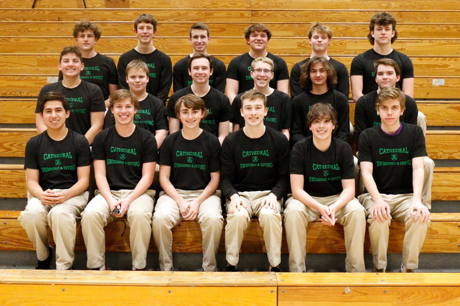 The members of last year's men's swimming and diving team. 