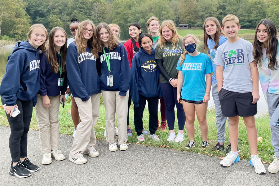 Members of the Hiking Club gather after a recent event. 