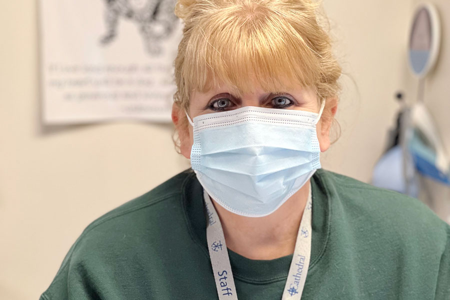 School nurse Mrs. Marianne Vogt '83 says the situation with Covid-19 is much better for this year's Thanksgiving, precautions still should be taken. 