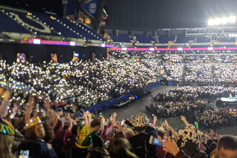 The National Catholic Youth Conference attracted thousands of students to Lucas Oil Stadium. 