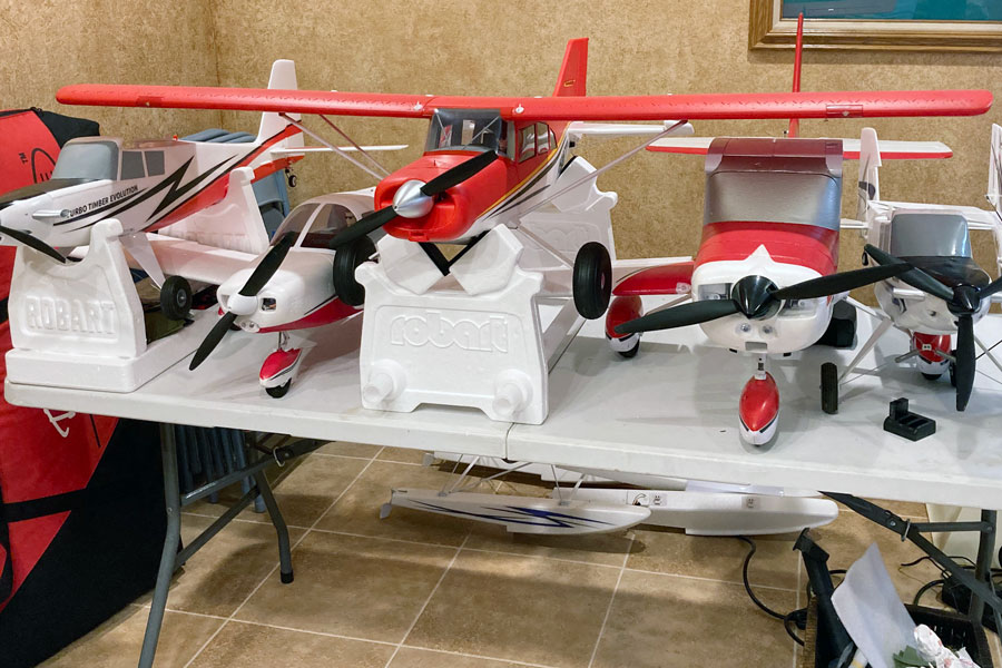 Col. Tom Elam’s personal RC airplane will be flown along with those of students who join a new model airplane flying club. 
