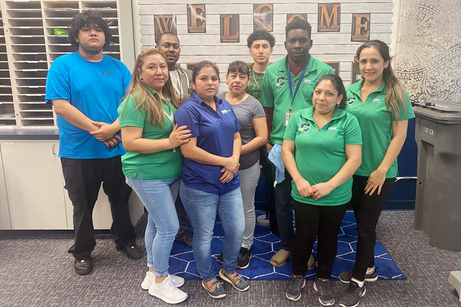 This crew has the job of cleaning every nook, cranny, classroom, office, restroom and hallway of the entire campus, and they do so on a daily basis. 