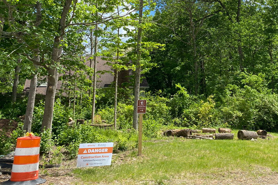 Work has begun to clear space for the construction of the Irish Blessings playground this summer. 