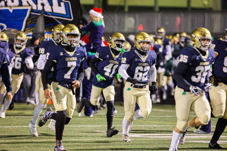 Nix captured the team running onto the field for their semi-state matchup against Center Grove