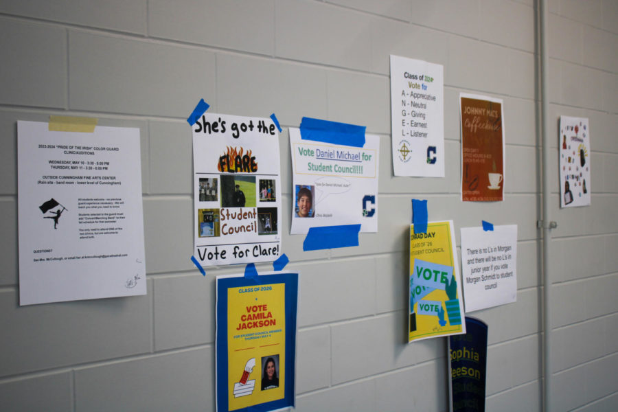 Ballots are closed as students await the results of the Student Council elections for the 2024 school year. Student Council plans and organizes Homecoming, Winterfest and Irish 500. Mrs. Kim Jamell, moderator for Student Council l, says, “I think it’s important to keep Cathedral traditions alive and fun.”