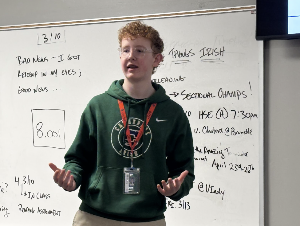 Success Club President Jonathan King ‘29 leads a lesson on "Success in Relationships" during the March 12th meeting. Success Club began meeting in 2025 and has been on an upward trajectory in growth since. Kasberg said, “When envisioning the future of Success Club, I see more involvement, getting the word out, people to know/hear about it and being intrigued enough to show up. There’s a great thing going and I think it’ll blossom into a successful club.” 